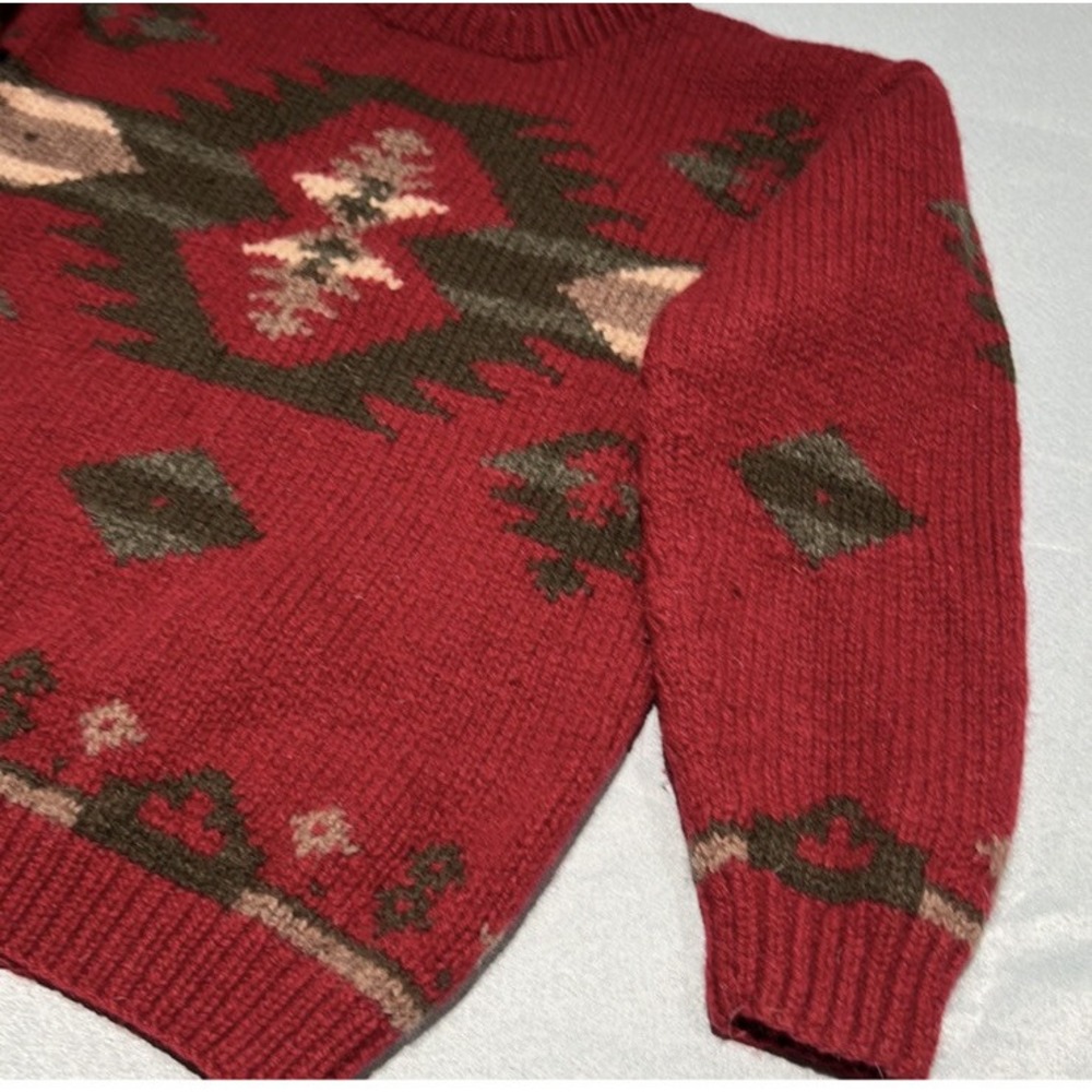 Vintage‎ Eddie Bauer Wool Aztec Pattern Sweater - Picture 4 of 7